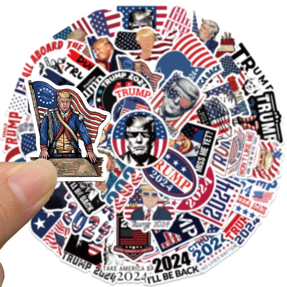 50pcs Trump Waterproof Stickets