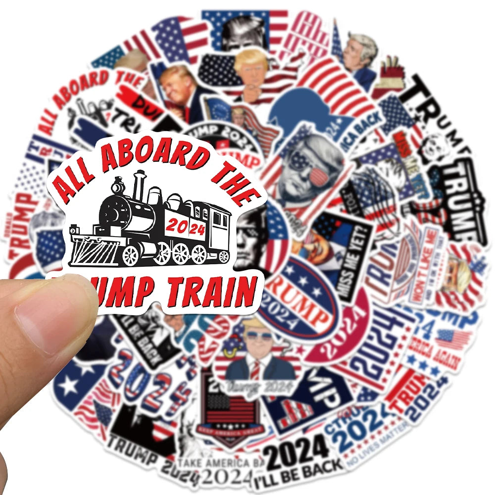 50pcs Trump Waterproof Stickets